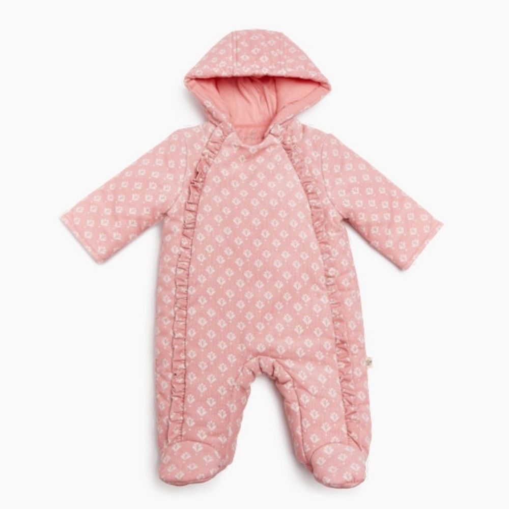 Tiny Kind Pink Corduroy Bunting Suit Size 0-3M